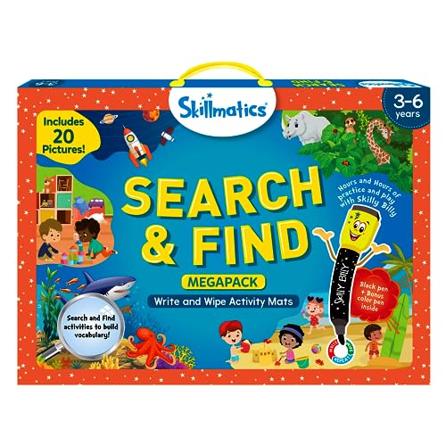 Skillmatics Preschool Learning Activity - Search and Find Educational Game, Perfect for Kids, Toddlers Who Love Toys, Art and Craft Activities, Gifts for Girls and Boys Ages 3, 4, 5, 6