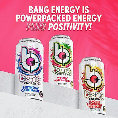 Bang Energy Bangster Berry, Sugar-Free Energy Drink, 16-Ounce (Pack of 12)