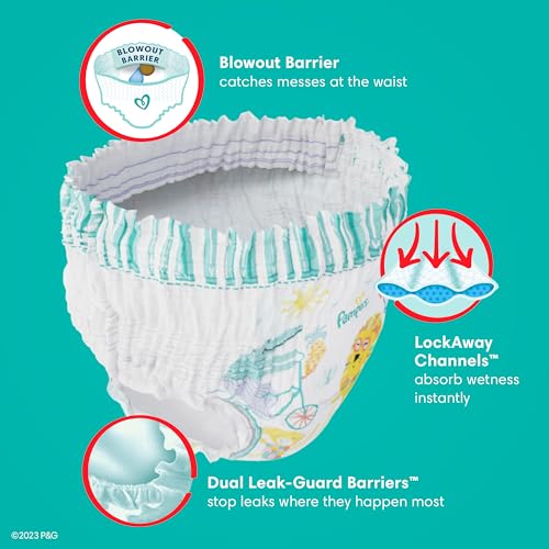 Pampers Cruisers 360 Diapers - Size 5, One Month Supply (128 Count), Pull-On Disposable Baby Diapers, Gap-Free Fit