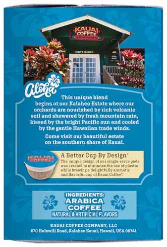 Kauai Coffee Na Pali Coast Dark Roast - Compatible with Keurig Pods K-Cup Brewers (1 Pack of 24 Single-Serve Cups)