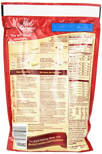 Betty Crocker Peanut Butter Cookie Mix, Makes twelve (12) 2-inch Cookies, 7.2 oz.