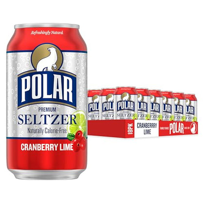 Polar Seltzer Water Original, 12 fl oz cans, 18 pack