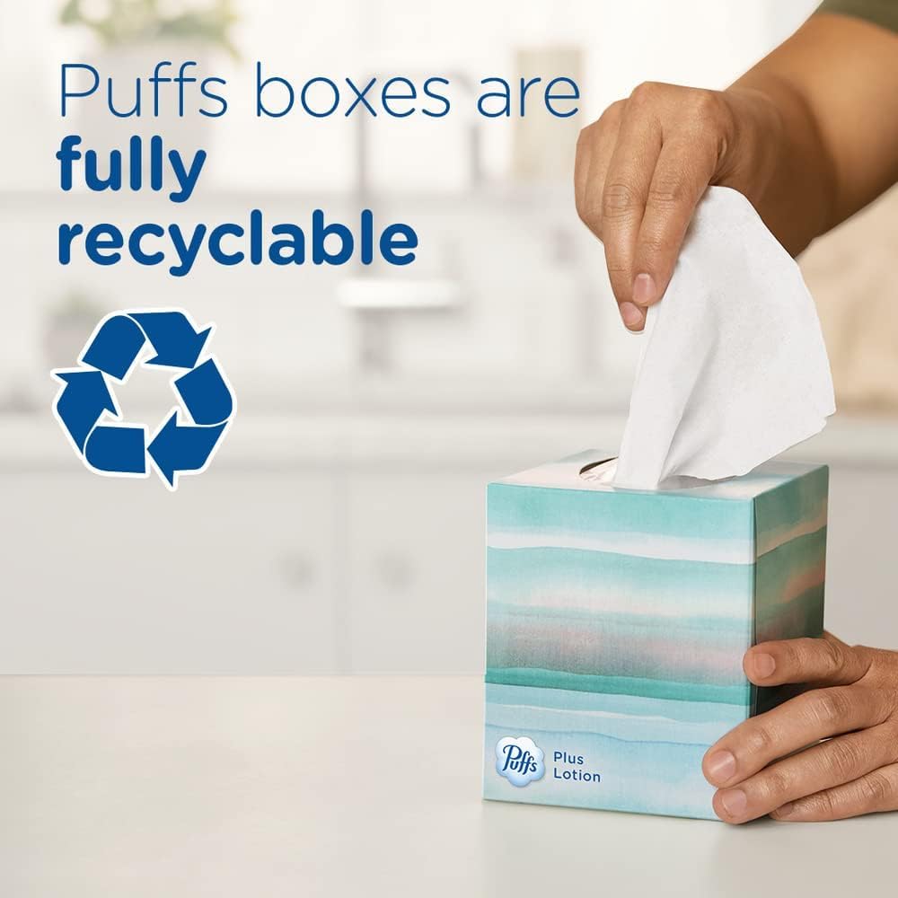 Puffs Ultra Soft Non-Lotion Tissues, 10 Cubes, 56 Tissues Per Box