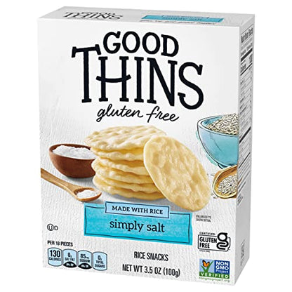 Good Thins Simply Salt Rice Snacks Gluten Free Crackers, 3.5 oz