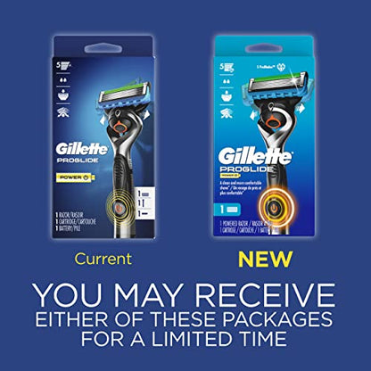 Gillette ProGlide Power Razor for Men, 1 Gillette Power Razor Handle + 1 Blade Refill