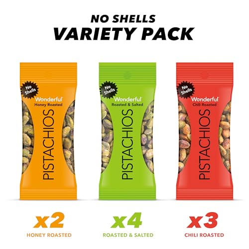 Wonderful Pistachios No Shells, Smokey Barbeque Nuts, 2.25 Ounce Bag (Pack Of 8), Protein Snack, Gluten Free, On-the-Go Snack