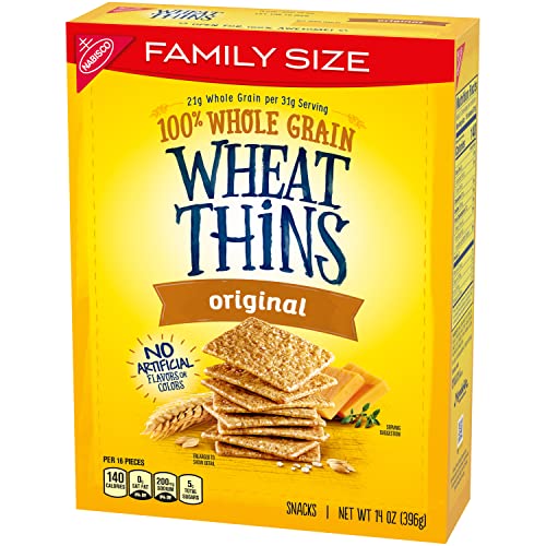 Wheat Thins Original Whole Grain Wheat Crackers, Party Size, 20 oz Box