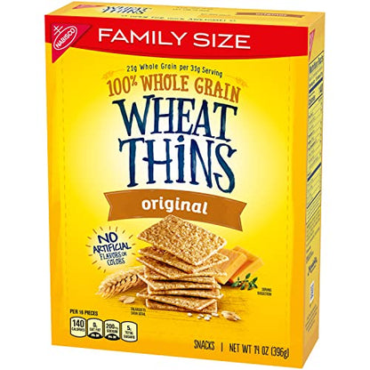 Wheat Thins Original Whole Grain Wheat Crackers, Party Size, 20 oz Box