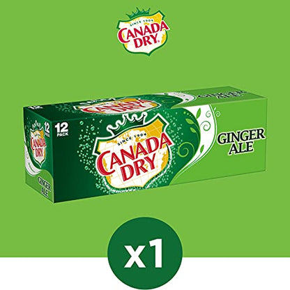 Canada Dry Zero Sugar Ginger Ale Soda, 12 fl oz cans (Pack of 12)