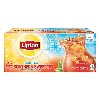 Lipton Unsweetened Iced Tea Bags, Family Size Tea Bags, 144 Total Tea Bags (24ct - Pack of 6)