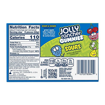 JOLLY RANCHER Gummies Sours Assorted Fruit Flavored Candy Bag, 6.5 oz