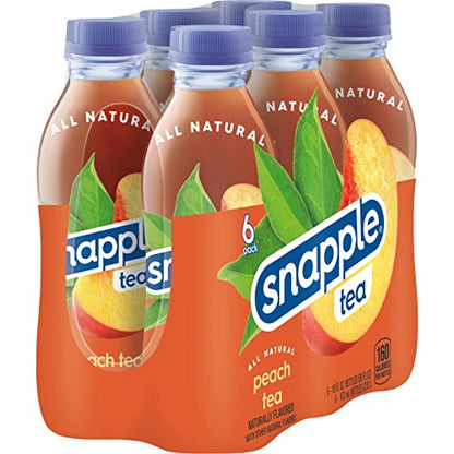 Snapple Zero Sugar Peach Tea, 16 fl oz recycled plastic bottle (Pack of 12)