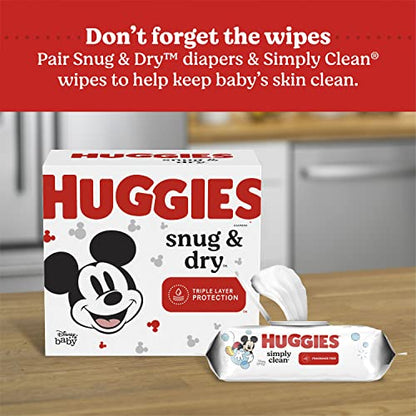 Huggies Size 2 Diapers, Snug & Dry Baby Diapers, Size 2 (12-18 lbs), 100 Count, Packaging May Vary