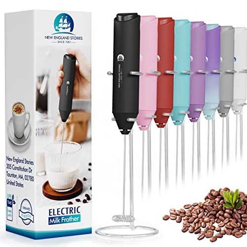 Powerful Milk Frother Handheld Foam Maker, Mini Whisk Drink Mixer for Coffee, Cappuccino, Latte, Matcha, Hot Chocolate, No Stand, Galaxy