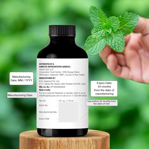 MAJESTIC PURE Basil Essential Oil, Premium Grade, Pure and Natural Premium Quality Oil, 4 Fl Oz