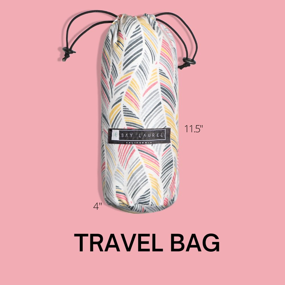 BAY LAUREL Turkish Beach Towel with Travel Bag 39 x 71 Quick Dry Sand Free Lightweight Large Oversized Towels Light