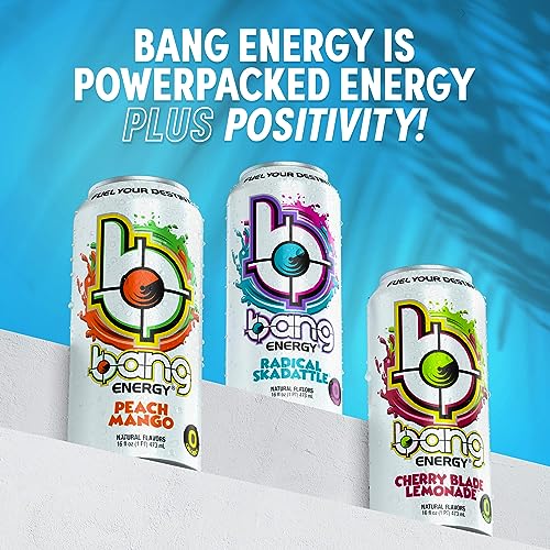 Bang Energy Bangster Berry, Sugar-Free Energy Drink, 16-Ounce (Pack of 12)