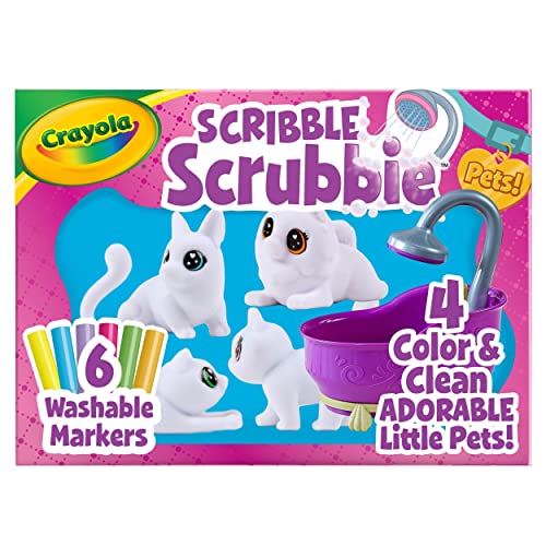 Crayola Scribble Scrubbie Pets Tub Set, Washable Pet Care Toy, Animal Toys for Girls & Boys, Preschool Toy, Gifts for Kids, 3+