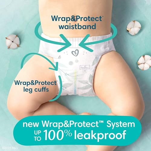 Pampers Pure Protection Diapers - Size 5, One Month Supply (132 Count), Hypoallergenic Premium Disposable Baby Diapers (Packaging May Vary)