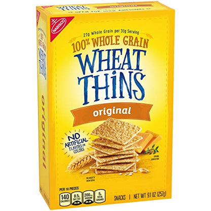 Wheat Thins Original Whole Grain Wheat Crackers, Party Size, 20 oz Box