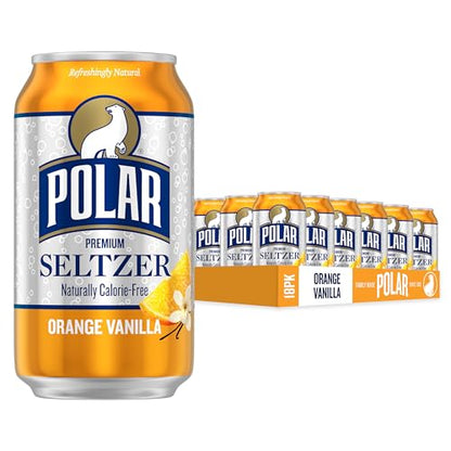 Polar Seltzer Water Original, 12 fl oz cans, 18 pack