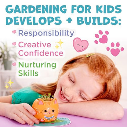 Creativity for Kids Plant-A-Pet: Kitty - Arts and Crafts for Kids Ages 6-8+, Gifts for Girls and Stocking Stuffers for Kids, Boy and Girl Toys, Chia Seed Plant Pet for Kids