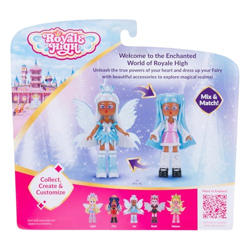 Royale High 3” Fire Fairy Fashion Doll - 1 Figure with 9 Fashion Accessories - Virtual Item Code Included - Series 1 - Ages 5+