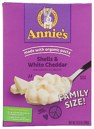 Annie's White Cheddar Shells Macaroni and Cheese with Organic Pasta, 6 oz (Pack of 12)