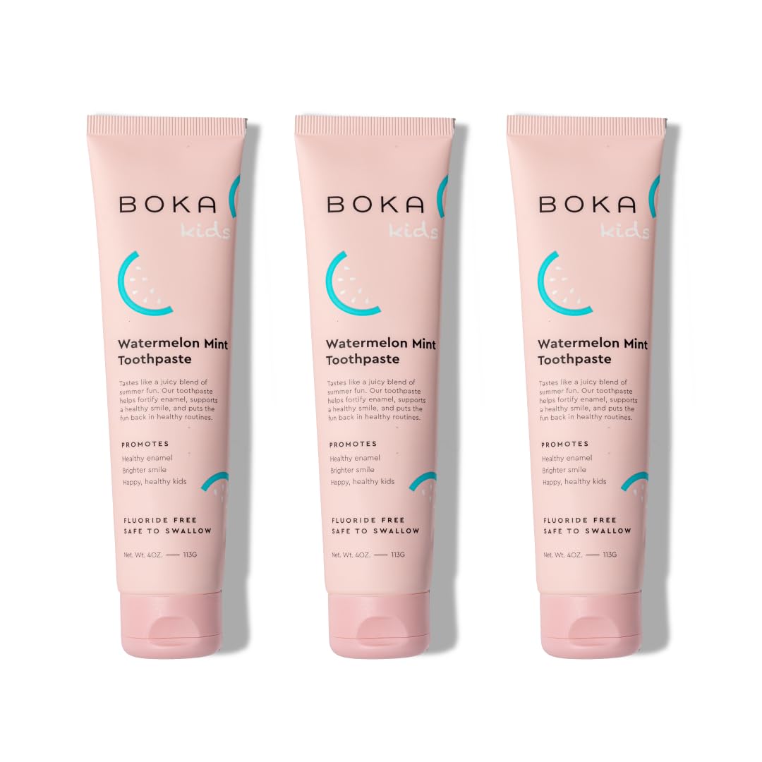 Boka Fluoride Free Toothpaste- Nano Hydroxyapatite, Remineralizing, Sensitive Teeth, Whitening- Dentist Recommended for Adult, Kids Oral Care- Orange Cream Flavor, 4oz 1Pk - US Manufactured