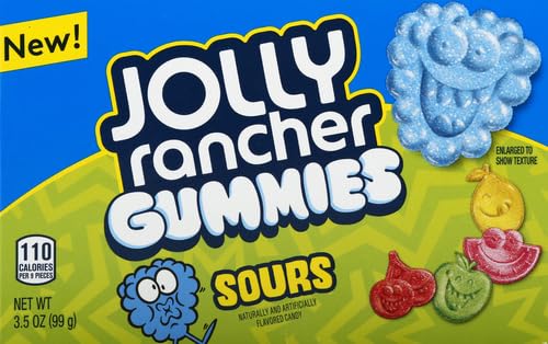 JOLLY RANCHER Gummies Sours Assorted Fruit Flavored Candy Bag, 6.5 oz