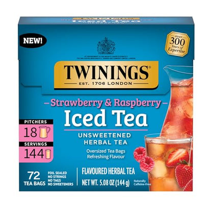 Twinings English Breakfast Black Tea, 100 Individually Wrapped Tea Bags, Smooth, Flavourful, Robust, Caffeinated, Enjoy Hot or Iced