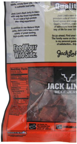 Jack Link's Beef Jerky 5 Count Multipack, Original, 5, 0.625 oz. Bags - Flavorful Meat Snack for Lunches, Ready to Eat - 7g of Protein, Made with 100% Beef - No Added MSG** or Nitrates/Nitrites