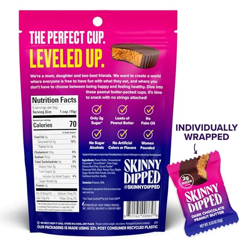 SkinnyDipped Snack Attack Minis Almond Variety Pack, Healthy Snack, Plant Protein, Gluten Free, 0.46 oz Mini Bags, Pack of 25