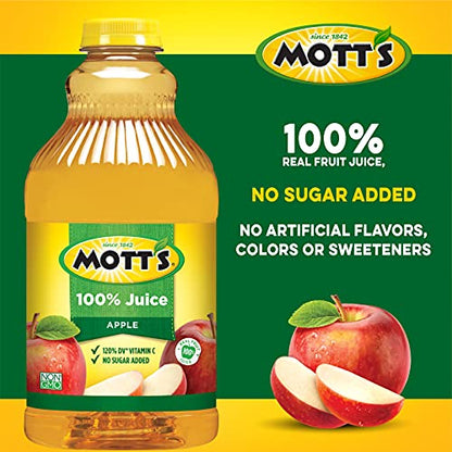 Mott's 100% Original Apple Juice, 8 Fl Oz Bottles, 24 Count (4 Packs Of 6), 2 Servings Of Fruit, 100% Fruit Juice, Gluten-free, Caffeine-free, Kosher, Contains No Artificial Colors Or Sweeteners