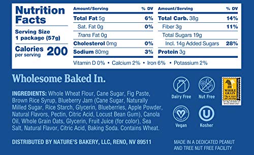 Nature's Bakery Fig Bar, Apple Cinnamon, 2 oz