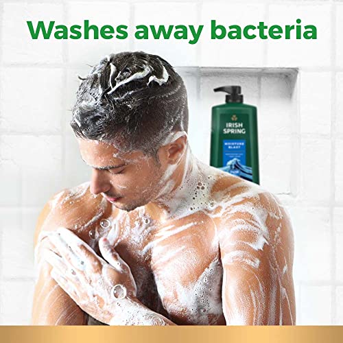 Irish Spring 5 in 1 Body Wash for Men, Men's Body Wash, Smell Fresh and Clean for 24 Hours, Conditions and Cleans Body, Face, and Hair, Made with Biodegradable Ingredients, 30 Oz Pump