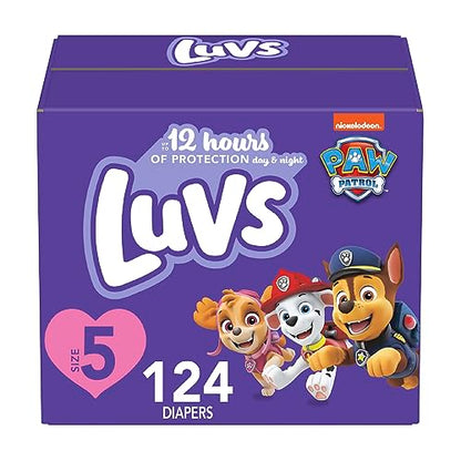 Luvs Diapers - Size 5, 172 Count, Paw Patrol Disposable Baby Diapers