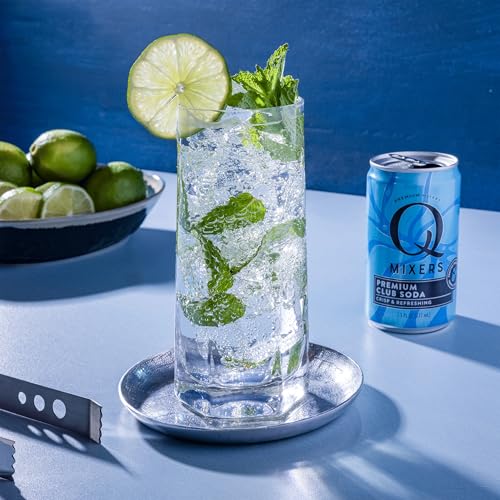 Q Mixers Tonic Water, Premium Cocktail Mixer Made with Real Ingredients, Only 45 Calories per Can, 7.5 Fl oz (Pack of 24)