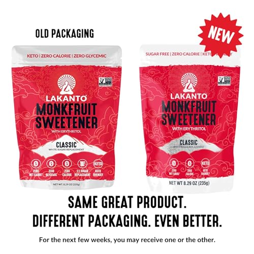 Lakanto Baking Monk Fruit Sweetener with Erythritol - Baking Sugar Substitute, Zero Calorie, Keto Diet Friendly, Zero Net Carbs, Extract, Sugar Replacement (Baking - 1 lb)