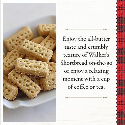 Walker’s All-Butter Shortbread Fingers - 2-Count Snack Packs (Pack of 24) - Authentic Shortbread Cookies from Scotland