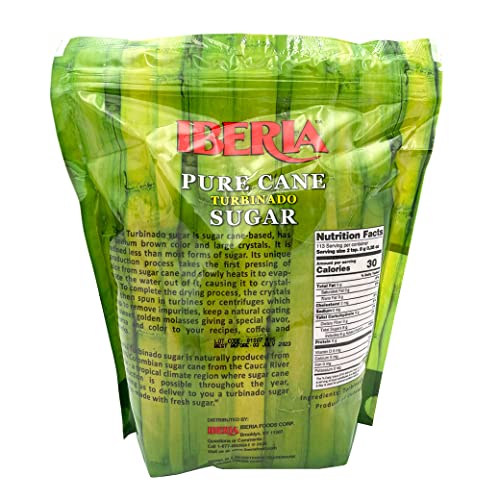 Iberia 100% Natural Pure Cane Turbinado Raw Sugar, 32 Oz