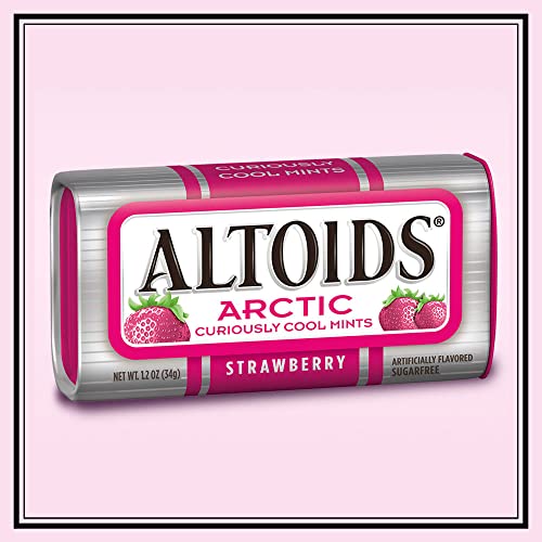 ALTOIDS Arctic Peppermint Breath Mints Hard Candy Bulk, 1.2 oz Tin (Pack of 8)