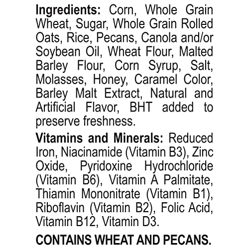 Honey Bunches of Oats with Strawberries Breakfast Cereal, Strawberry Cereal with Oats and Granola Clusters, 11 OZ Box