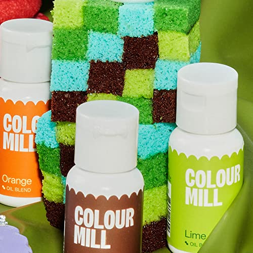 Colour Mill Oil-Based Food Coloring, 20 Milliliters Each of 6 Colors: Baby Blue, Navy, Royal, Sky Blue, Teal and Tiffany