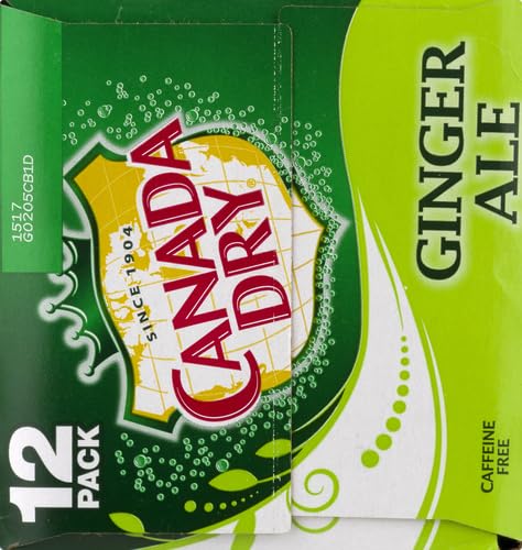 Canada Dry Zero Sugar Ginger Ale Soda, 12 fl oz cans (Pack of 12)