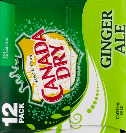 Canada Dry Zero Sugar Ginger Ale Soda, 12 fl oz cans (Pack of 12)