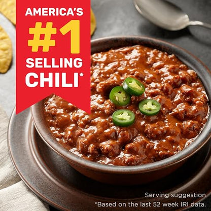 HORMEL Chili Chunky Beef Chili with Beans, No Artificial Ingredients, 15 Oz