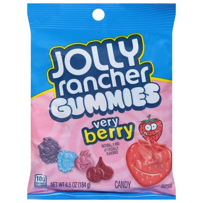 JOLLY RANCHER Gummies Sours Assorted Fruit Flavored Candy Bag, 6.5 oz