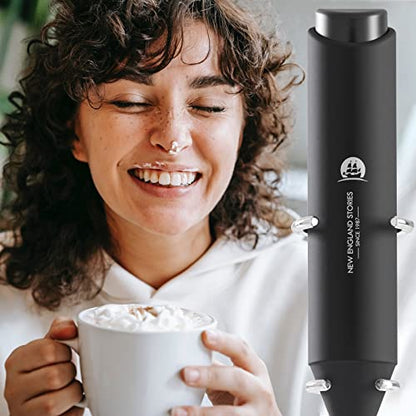 Powerful Milk Frother Handheld Foam Maker, Mini Whisk Drink Mixer for Coffee, Cappuccino, Latte, Matcha, Hot Chocolate, No Stand, Galaxy