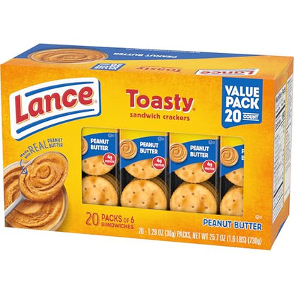 Lance Sandwich Crackers, Captain's Wafer Grilled Cheese, 10 Individual Packs, 6 Sandwiches Each